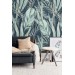 Botanical wallpaper large leaves Peel and stick removable or Traditional accent wallpaper tropical