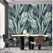 Botanical wallpaper large leaves Peel and stick removable or Traditional accent wallpaper tropical