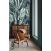 Botanical wallpaper large leaves Peel and stick removable or Traditional accent wallpaper tropical