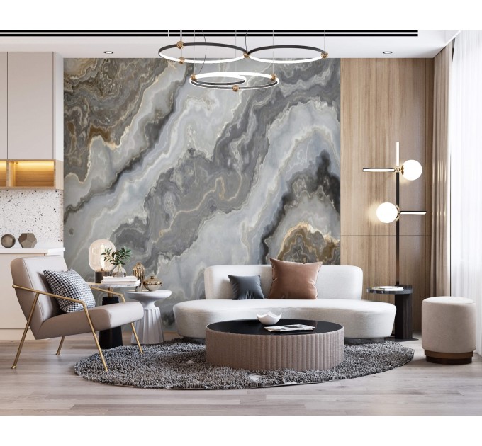 Abstract wall mural Agate slice design Peel and stick removable or Traditional accent art mural