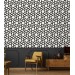 Geometric wallpaper black and white Peel and stick removable or Traditional non woven