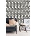 Geometric wallpaper black and white Peel and stick removable or Traditional non woven