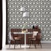 Geometric wallpaper black and white Peel and stick removable or Traditional non woven