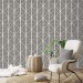 Black and white geometric wallpaper Peel and stick or Traditional non woven abstract accent wall