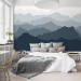 Foggy landscape wallpaper mural Misty mountains Peel and stick removable or Traditional accent wall mural