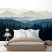 Foggy forest wall mural mountains Peel and stick removable or Traditional accent wall