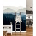 Foggy forest wall mural mountains Peel and stick removable or Traditional accent wall