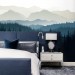 Foggy forest wall mural mountains Peel and stick removable or Traditional accent wall