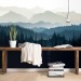 Foggy forest wall mural mountains Peel and stick removable or Traditional accent wall