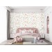 Floral nursery wallpaper watercolor pastel flowers Peel and stick or Traditional non woven Baby girl room