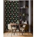 Art deco wallpaper fans dark teal elegant decor