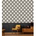 Art deco wallpaper fans black and white Peel and stick removable or Traditional non woven