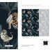 Wallpaper tigers and birds in dark jungle Peel and stick removable or Traditional accent wallpaper