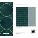 Art deco dark green wallpaper gold circles non metallic