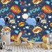 Comics wallpaper kids Boys room bright colorful Peel and stick removable or Traditional teenage wallpaper