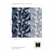 Floral wallpaper dark blue white flowers Peel and stick removable or Traditional non woven accent wallpaper