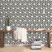 Geometric wallpaper black and white Peel and stick removable or Traditional non woven