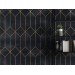 Art deco black gold non metallic luxury wallpaper Peel and stick removable or Traditional accent dark wall