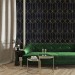 Art deco black gold non metallic luxury wallpaper Peel and stick removable or Traditional accent dark wall