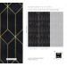 Art deco black gold non metallic luxury wallpaper Peel and stick removable or Traditional accent dark wall