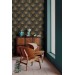 Art deco wallpaper fans black gold non metallic luxury wallpaper Peel and stick removable or Traditional