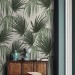 Tropical wallpaper large palm leaves Peel and stick removable or Traditional wallpaper