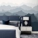 Foggy landscape wallpaper mural Misty mountains Peel and stick removable or Traditional accent wall mural