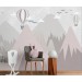 Girls room mountains wall mural Nursery wallpaper Peel and stick removable or Traditional non woven