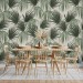 Tropical wallpaper large palm leaves Peel and stick removable or Traditional wallpaper