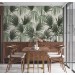 Tropical wallpaper large palm leaves Peel and stick removable or Traditional wallpaper