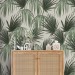 Tropical wallpaper large palm leaves Peel and stick removable or Traditional wallpaper