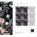 Dark floral wallpaper elegant flowers Peel and stick removable or traditional non woven