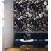 Dark floral wallpaper elegant flowers Peel and stick removable or traditional non woven