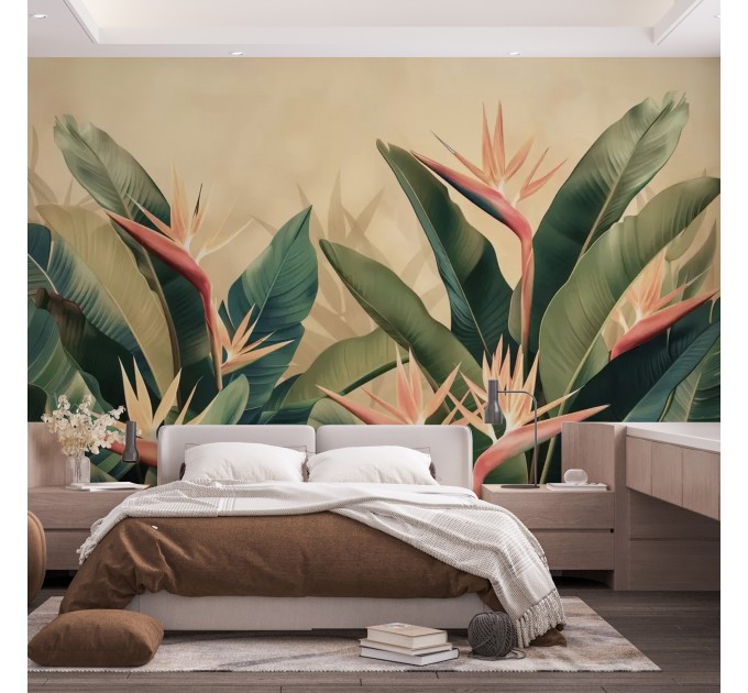 Tropical wallpaper Palm leaves Exotic plants wall mural