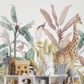 Safari animals Kids wallpaper tropical mural